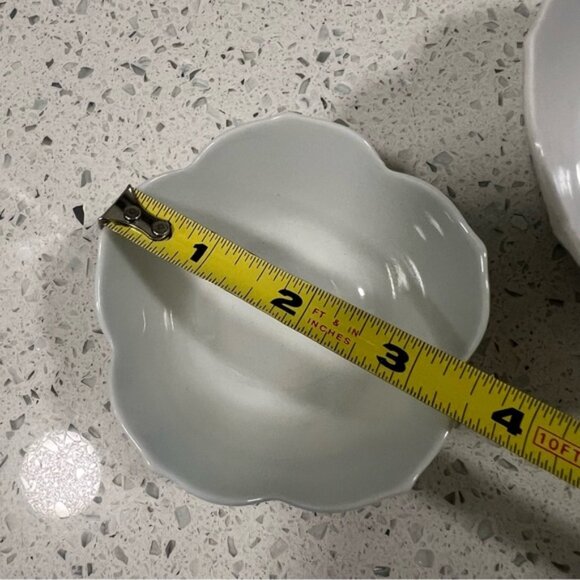 Vintage 1960s HOMCO White Lotus Flower Bowls - Dessert,Dips,Snacks - Set of 2 - Picture 8 of 11